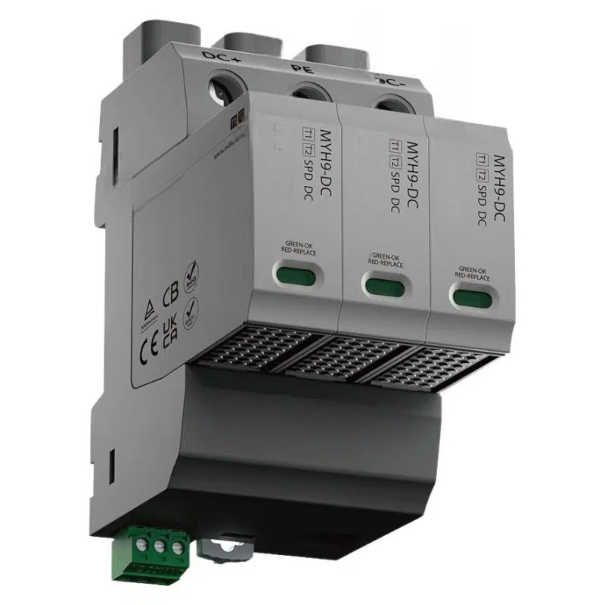 1. típusú+2 DC SPD MYH9 | 600 VDC | 20 ka -ban